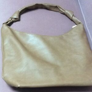 AQUA camel colored hobo bag with knot detail